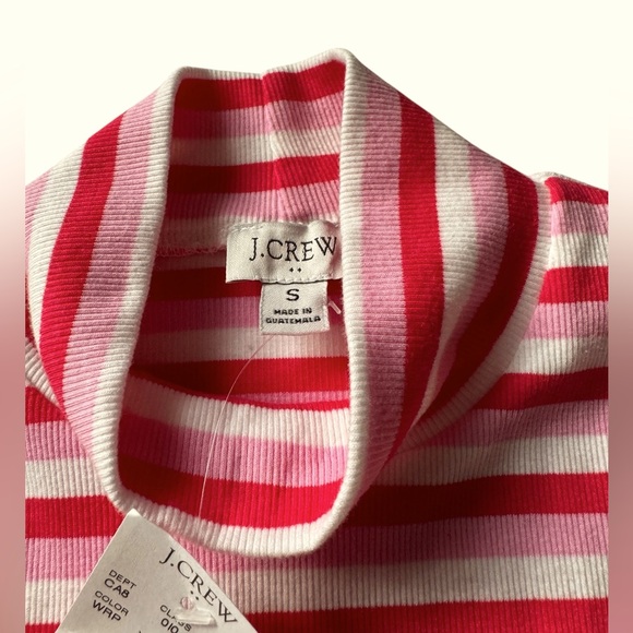 J. Crew Factory Striped Mock Neck Top Size S NWT - Picture 2 of 8